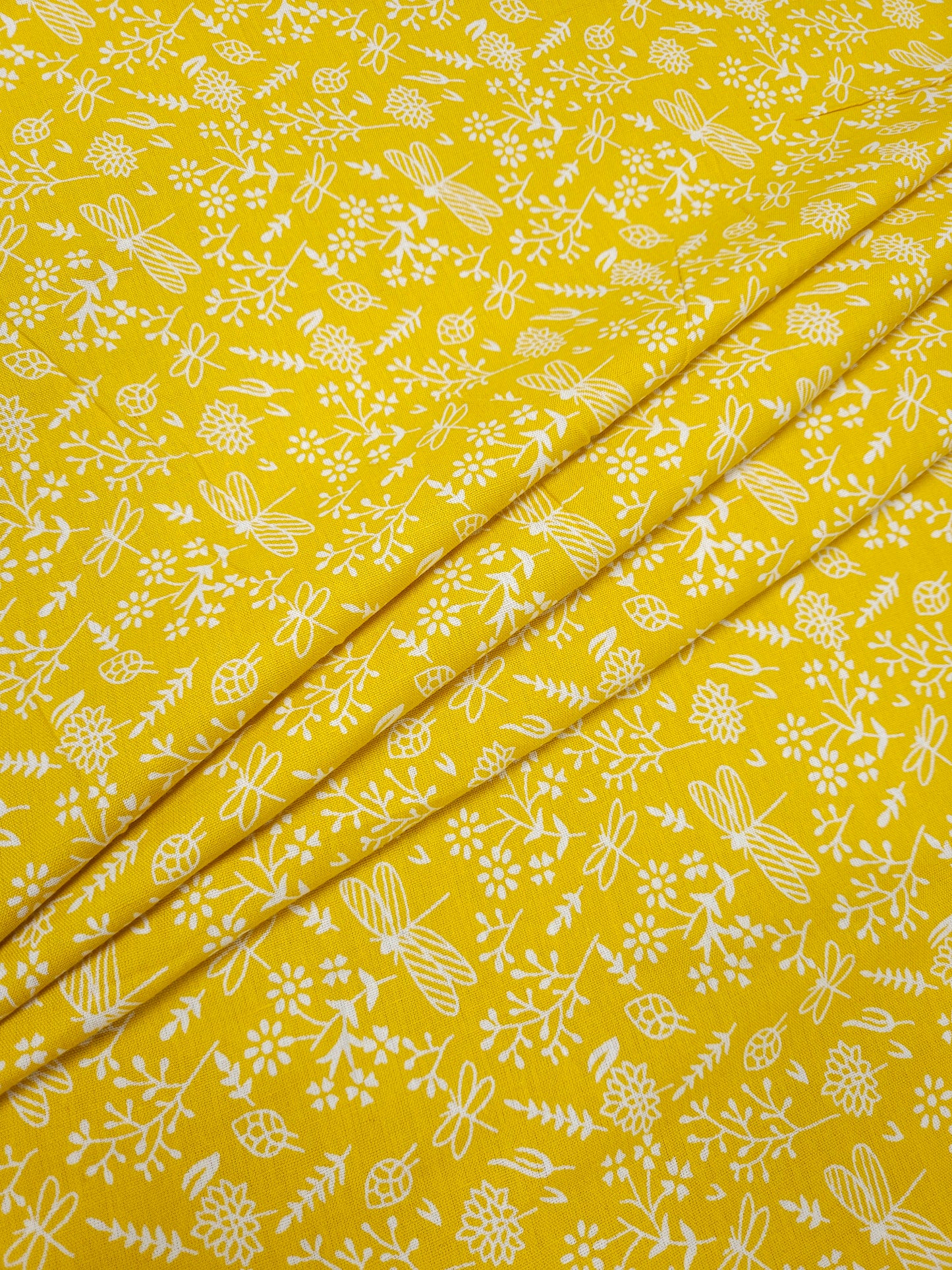 Yellow Cotton Floral Suit Set