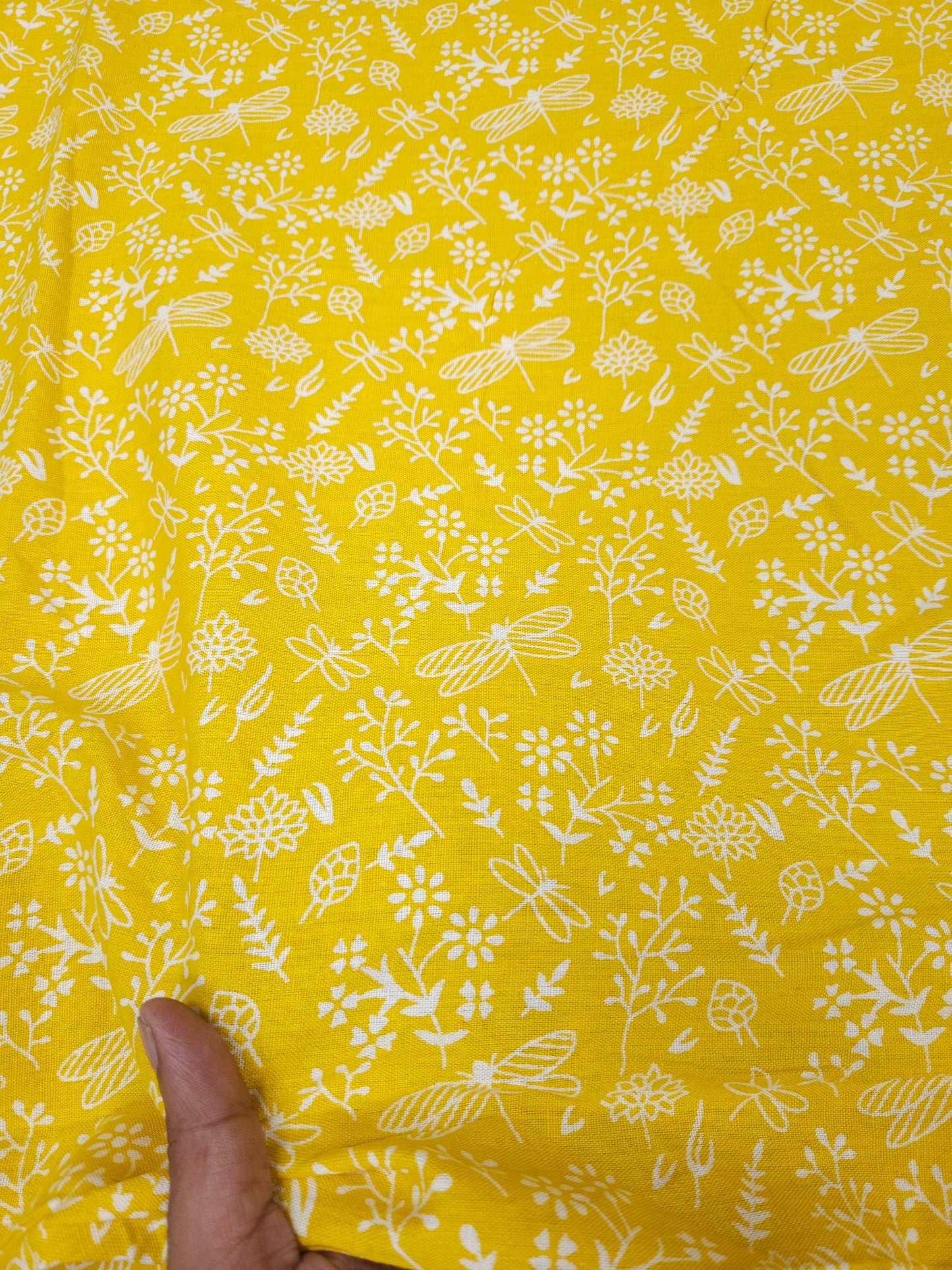 Yellow Cotton Floral Suit Set