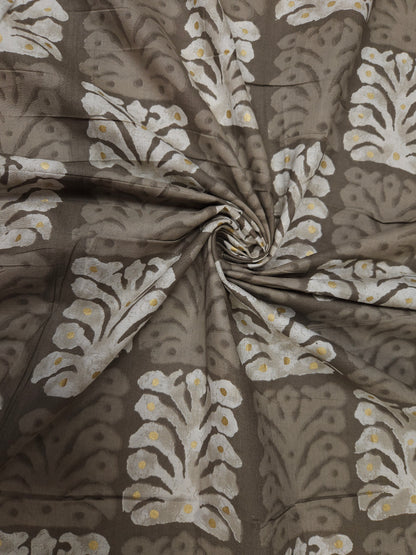 Brown Cotton Kurta with White Chicken Cotton Bottom | Premium Ethnic Suit Set
