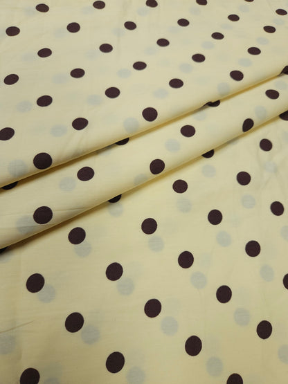 Premium Poplin Polka Dot Kurta with Rayon Bottom Suit Set