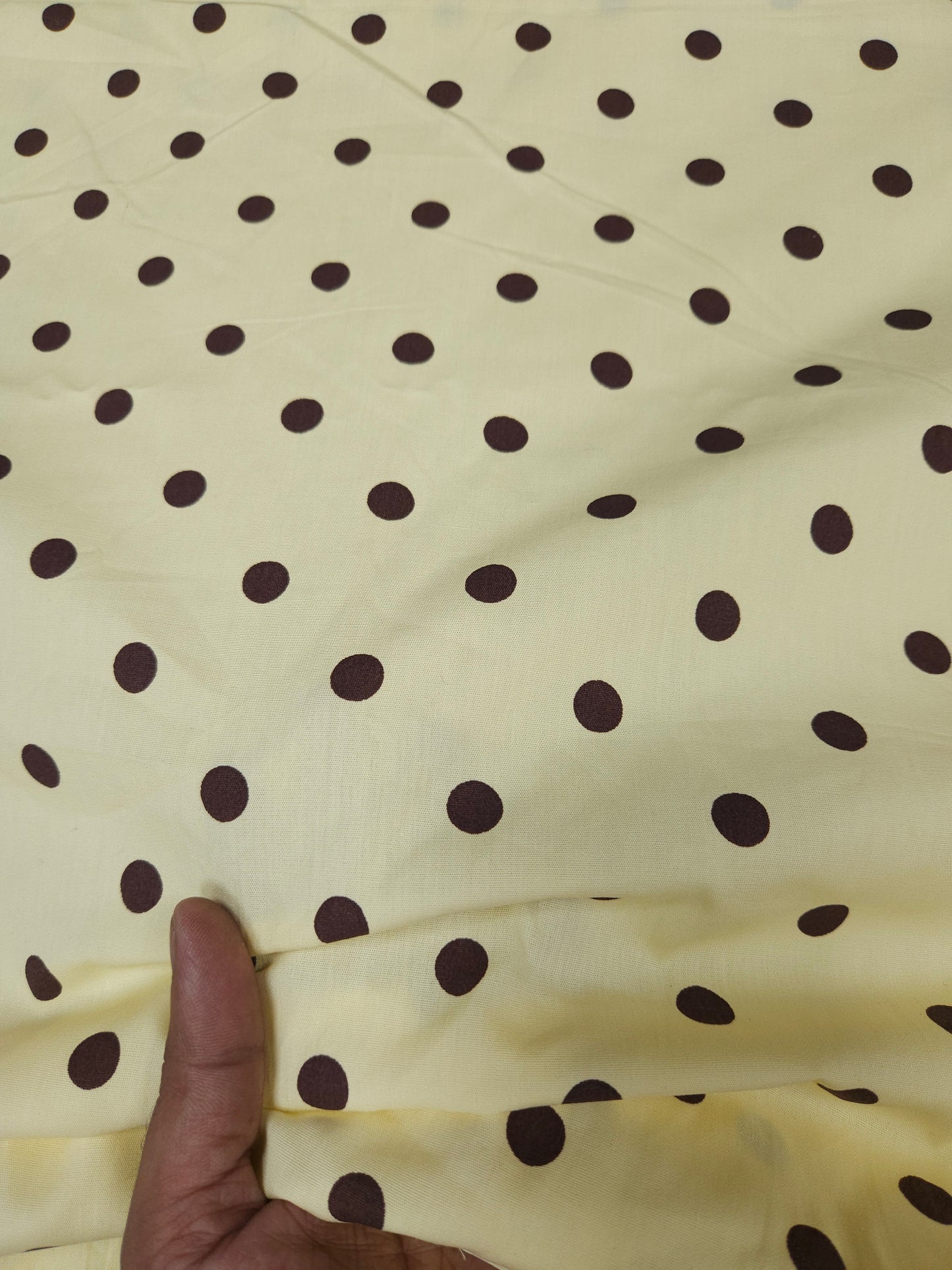Premium Poplin Polka Dot Kurta with Rayon Bottom Suit Set
