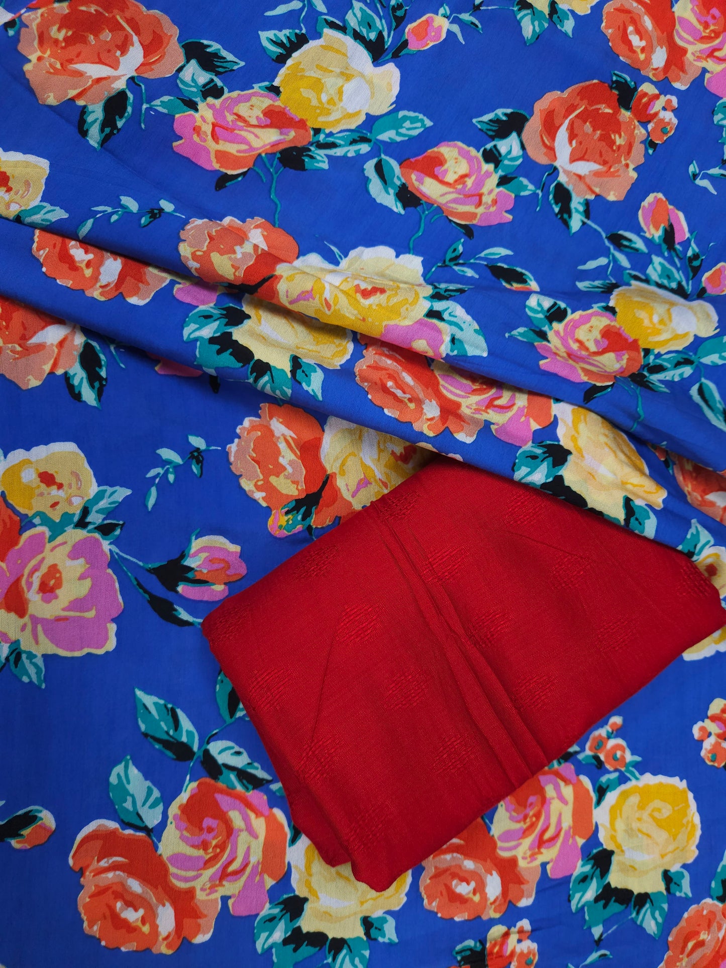 Royal Bloom Rayon Suit Set