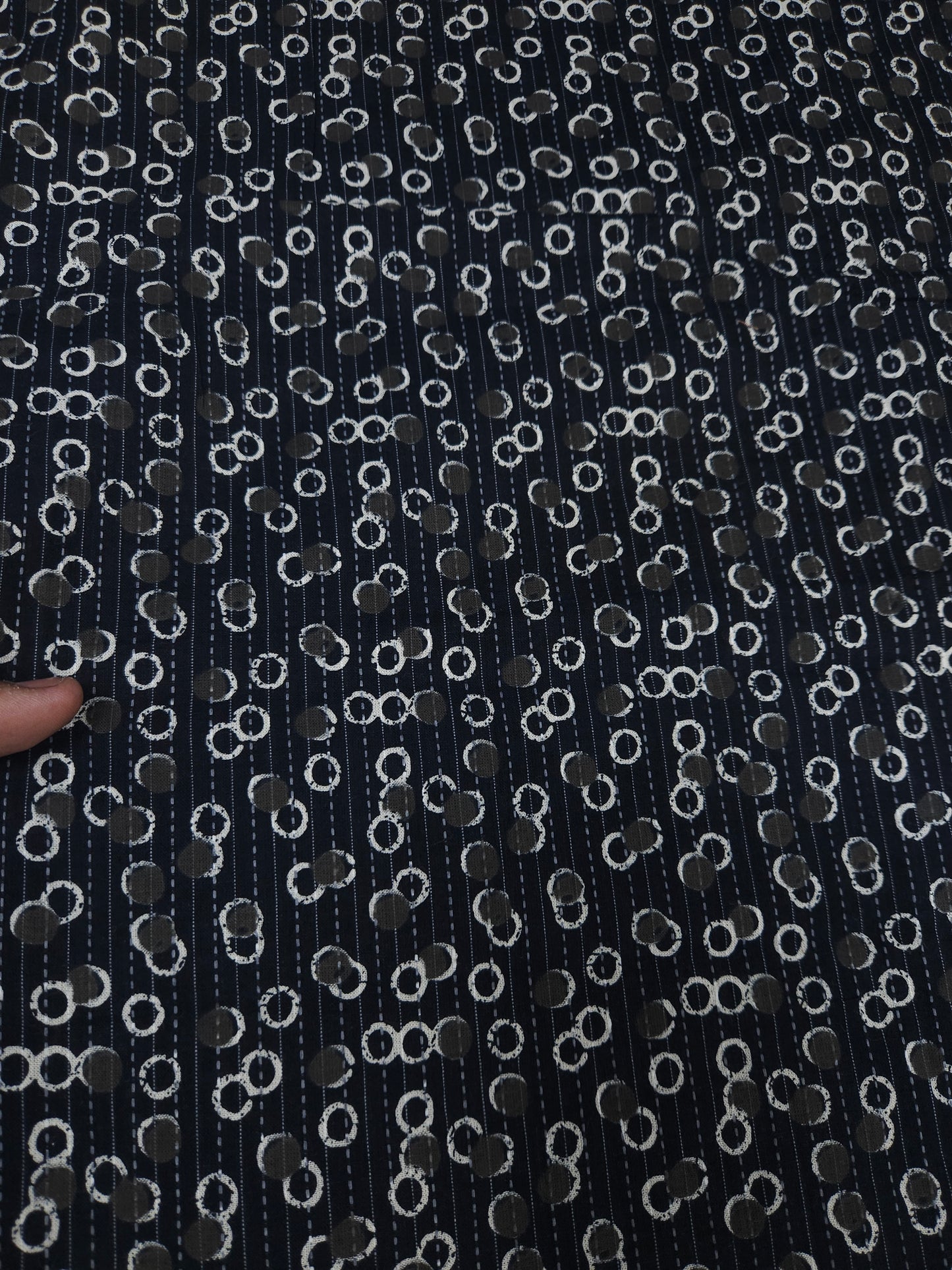 Midnight Circle Kantha Cambric Cotton