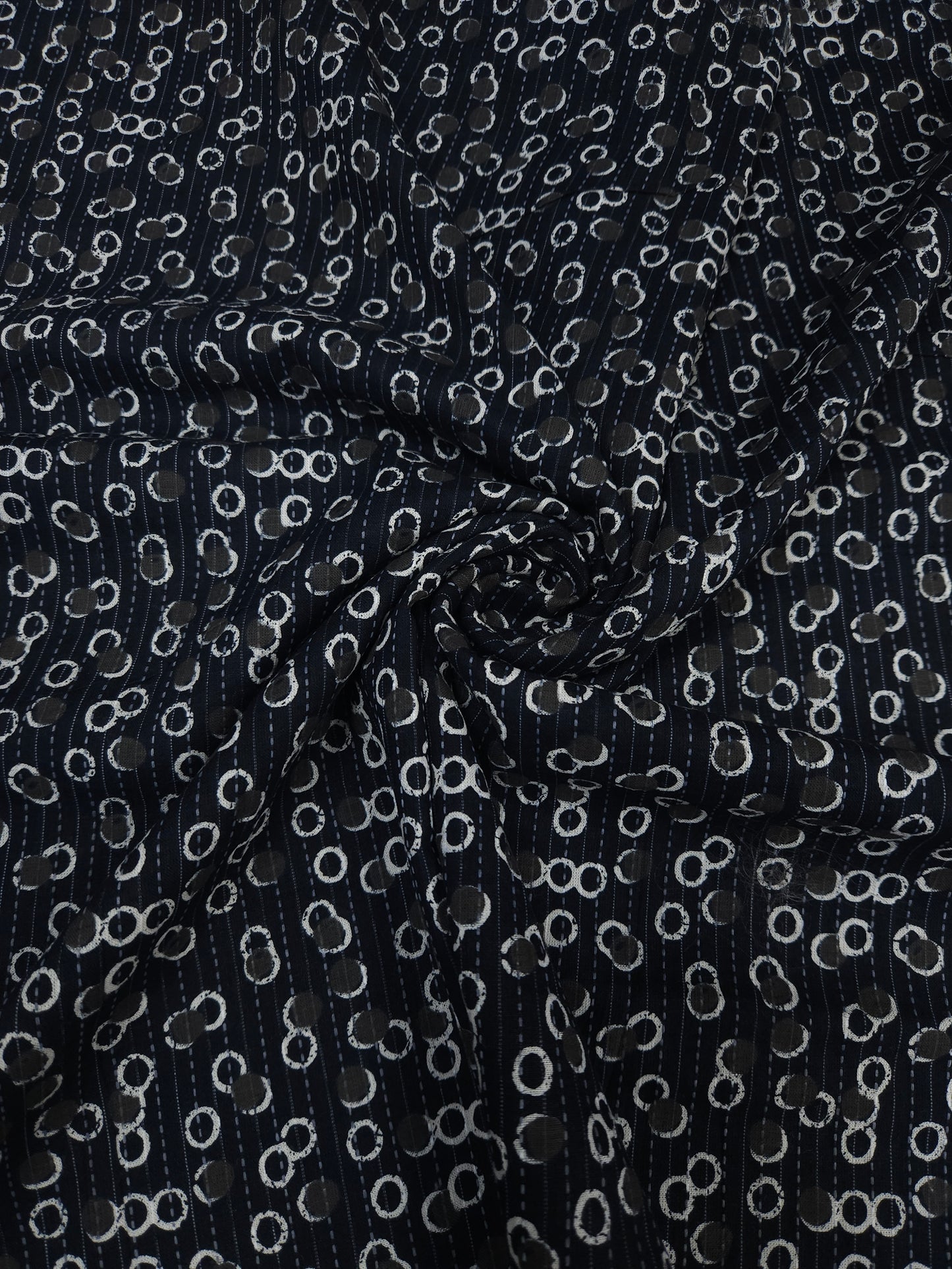 Midnight Circle Kantha Cambric Cotton