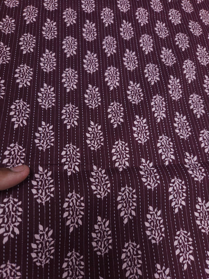 Deep Vine Artisan Kantha Cotton Suit