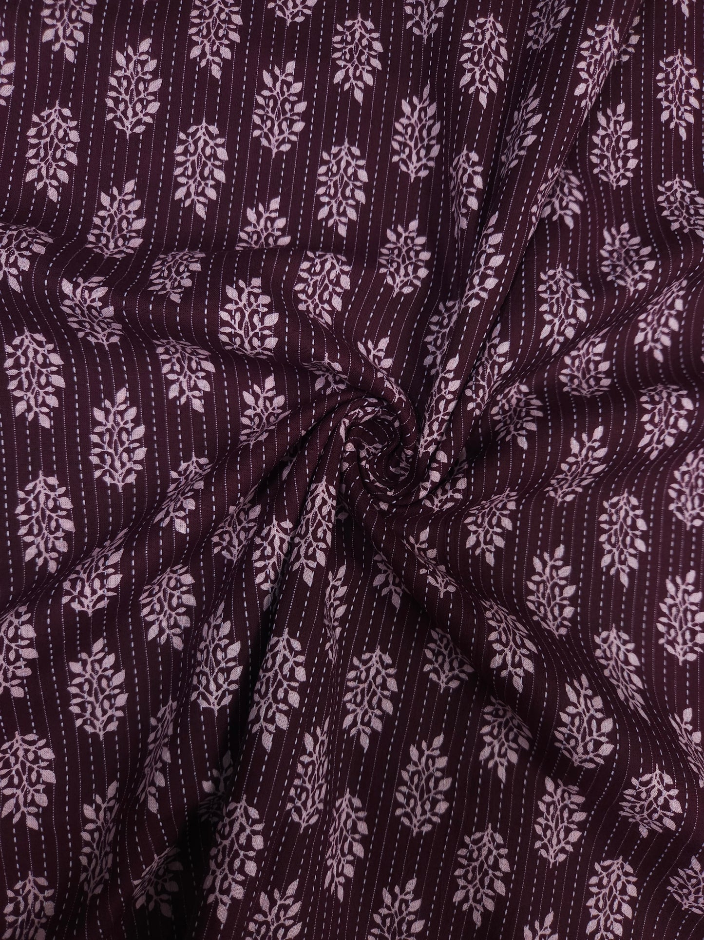 Deep Vine Artisan Kantha Cotton Suit