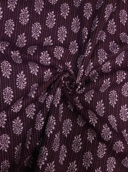 Deep Vine Artisan Kantha Cotton Suit