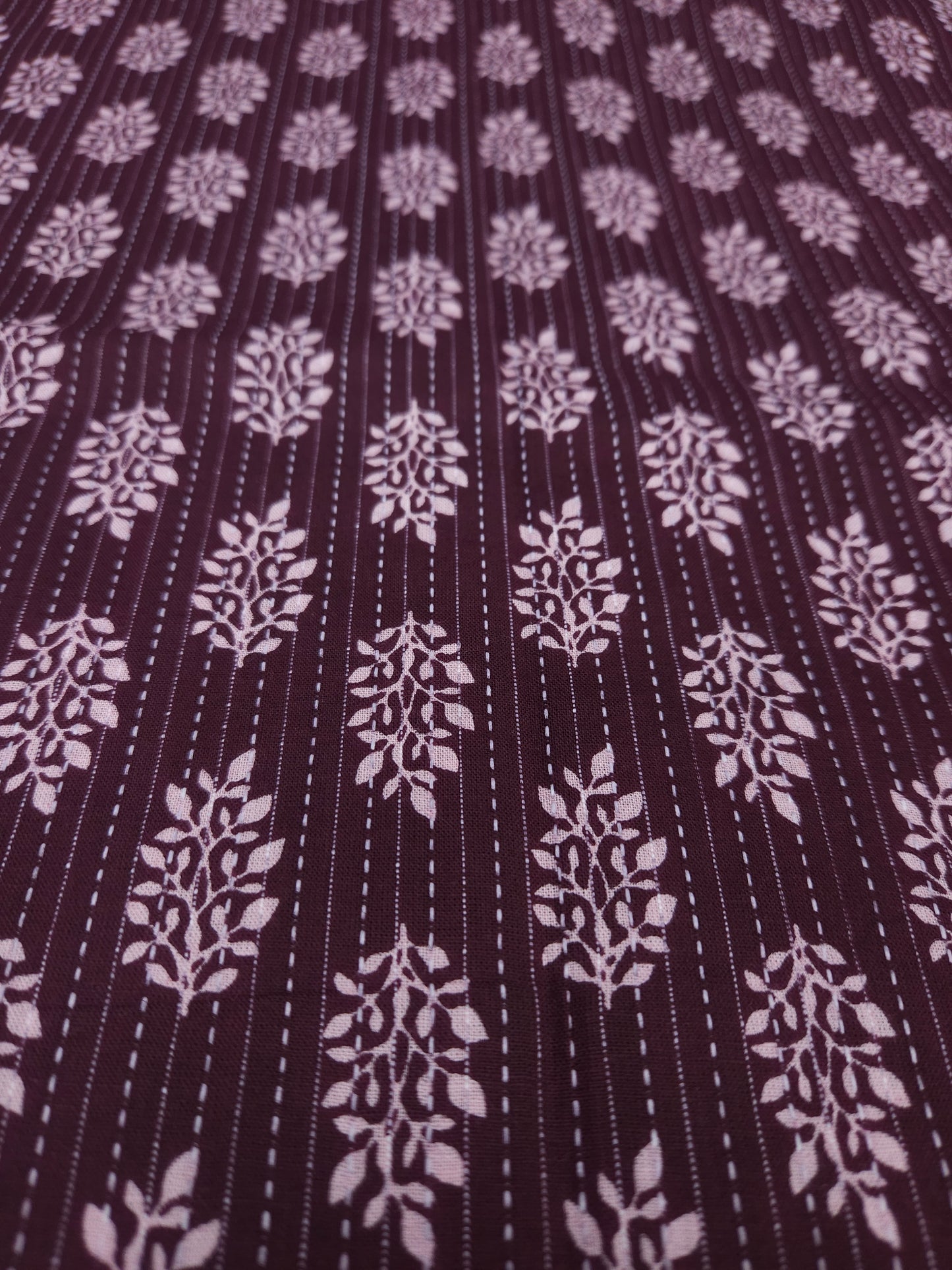 Deep Vine Artisan Kantha Cotton Suit