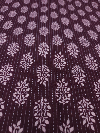 Deep Vine Artisan Kantha Cotton Suit