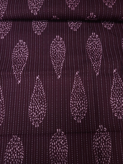 Deep Vine Artisan Kantha Cotton Suit