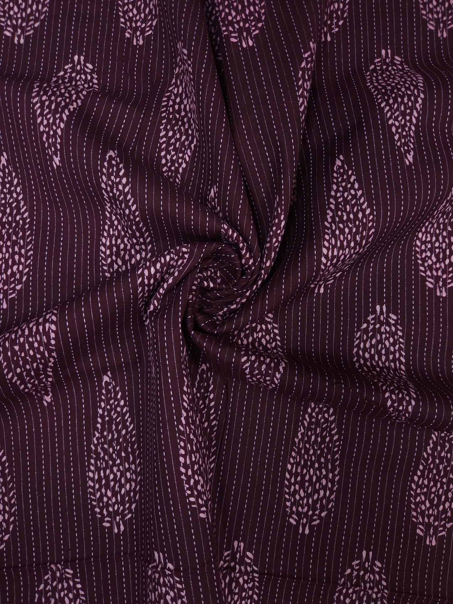 Deep Vine Artisan Kantha Cotton Suit