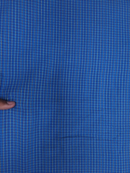 Sapphire Check Kantha Cambric Cotton