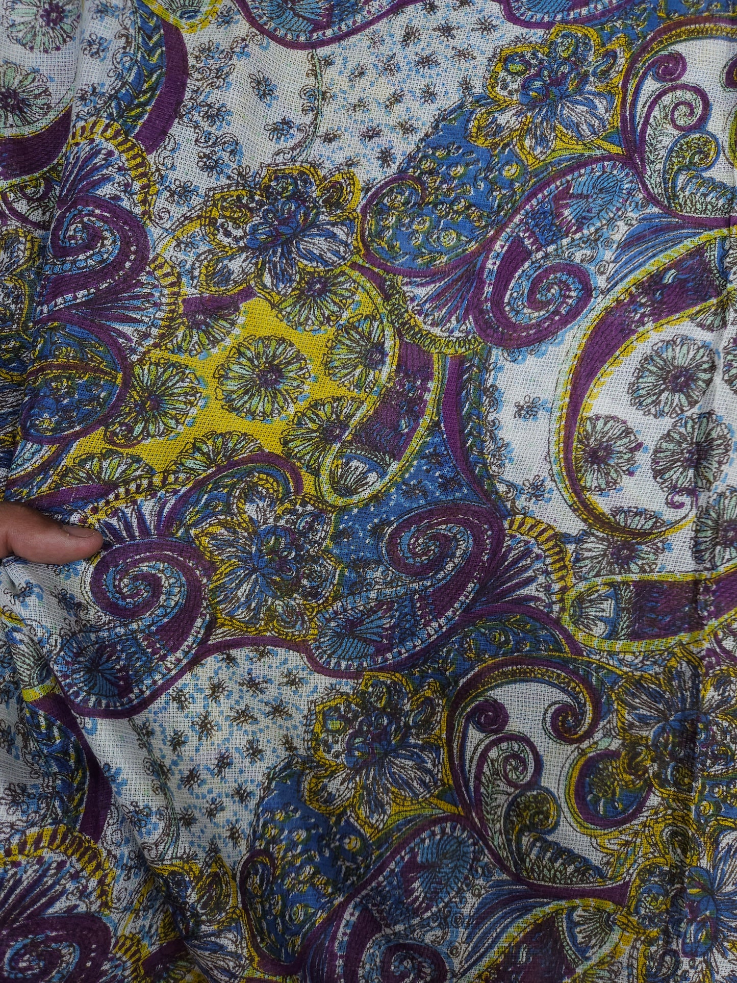 Royal Violet Rayon Cotton Suit Set with Kota Cotton Dupatta