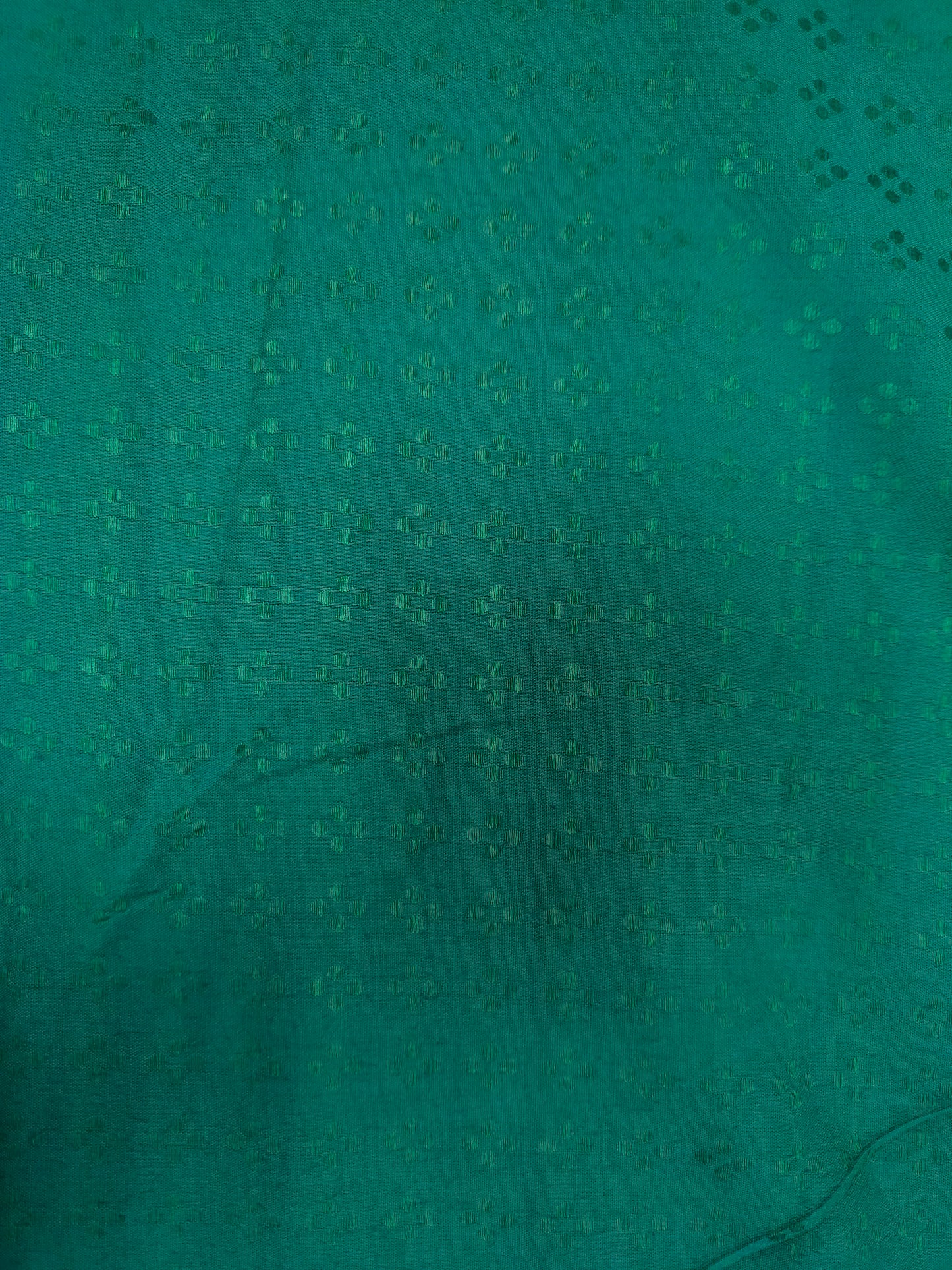 Sea Green Glace Cotton Silk Suit Set with Chiffon Dupatta
