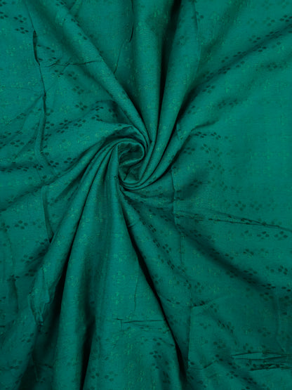 Sea Green Glace Cotton Silk Suit Set with Chiffon Dupatta