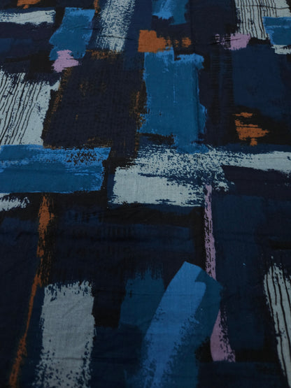 Abstract Geometric Printed Cotton Fabric – 60 Inch Width