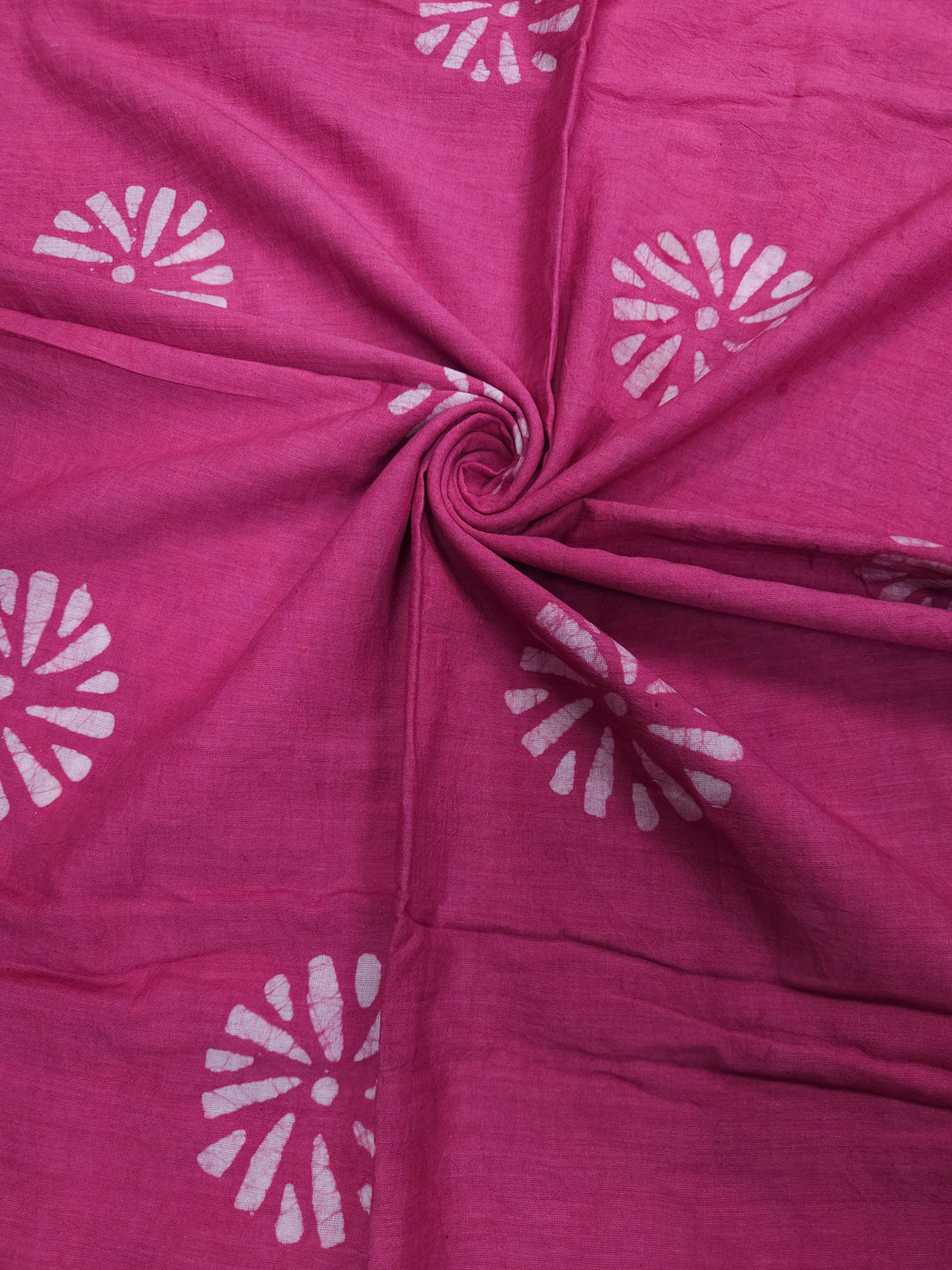 Rani Pink Mul Cotton Handwork Semi-stitched Suit Set with Dupatta| 3 Piece Suit Set