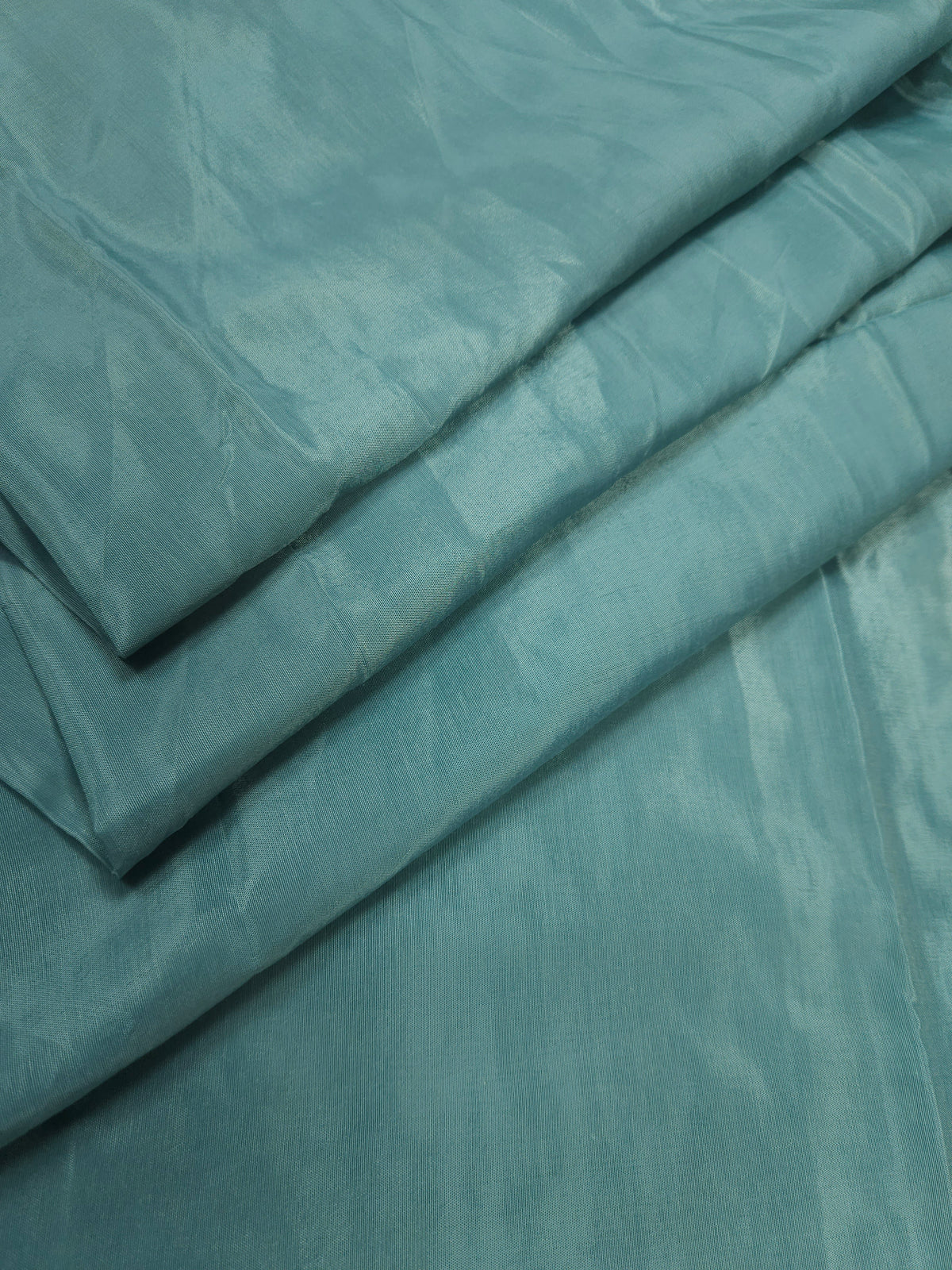 Sky Blue Printed Linen Semi-stitched Suit Set with Cotton Bottom & Organza Dupatta | 3Piece Suit Set
