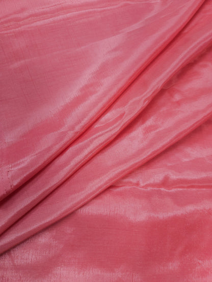 Peach Printed Linen Semi-stitched Suit Set with Shantoon Bottom & organza Dupatta | 3Piece Suit Set