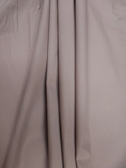 Dusty Mauve Colour Cotton Poplin Lycra Fabric-44" width