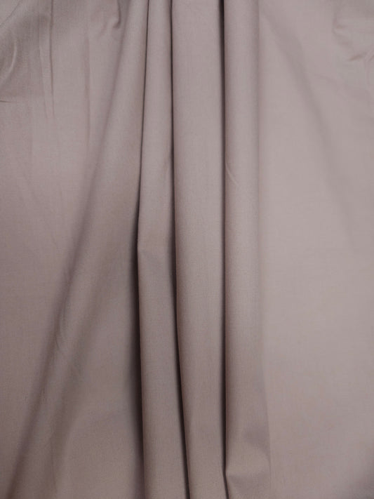 Dusty Mauve Colour Cotton Poplin Lycra Fabric-44" width