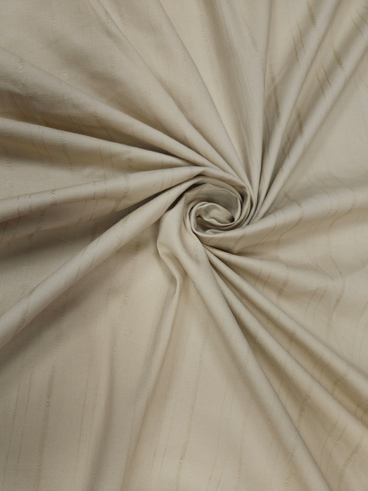 Beige -Golden Cotton Poplin Lycra Fabric with Self work-44" width