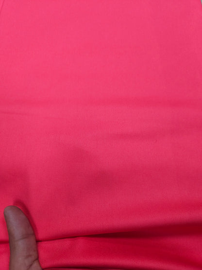 Fucshia Pink Cotton Poplin Lycra Fabric | 56 Inch Width