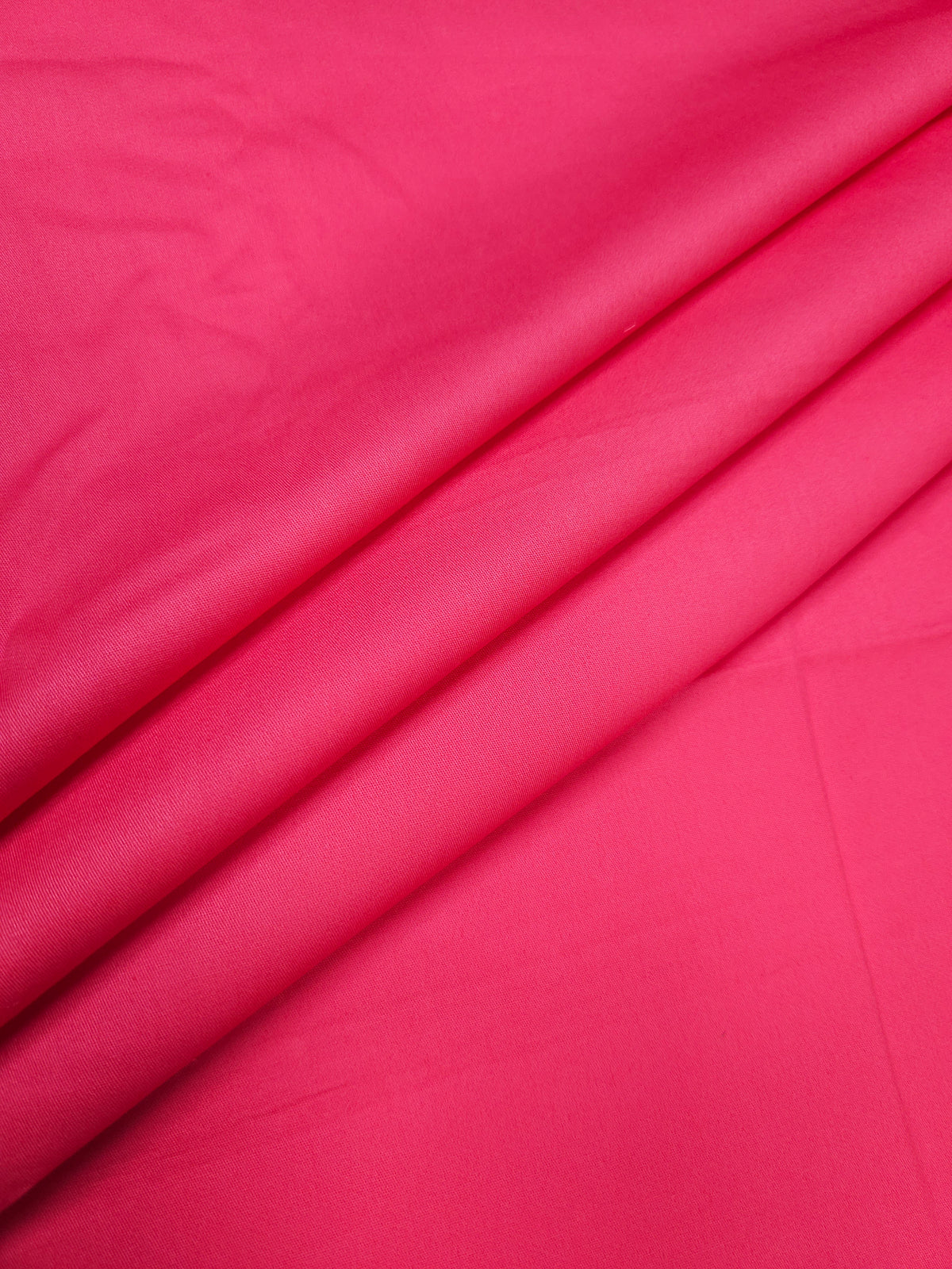 Fucshia Pink Cotton Poplin Lycra Fabric | 56 Inch Width