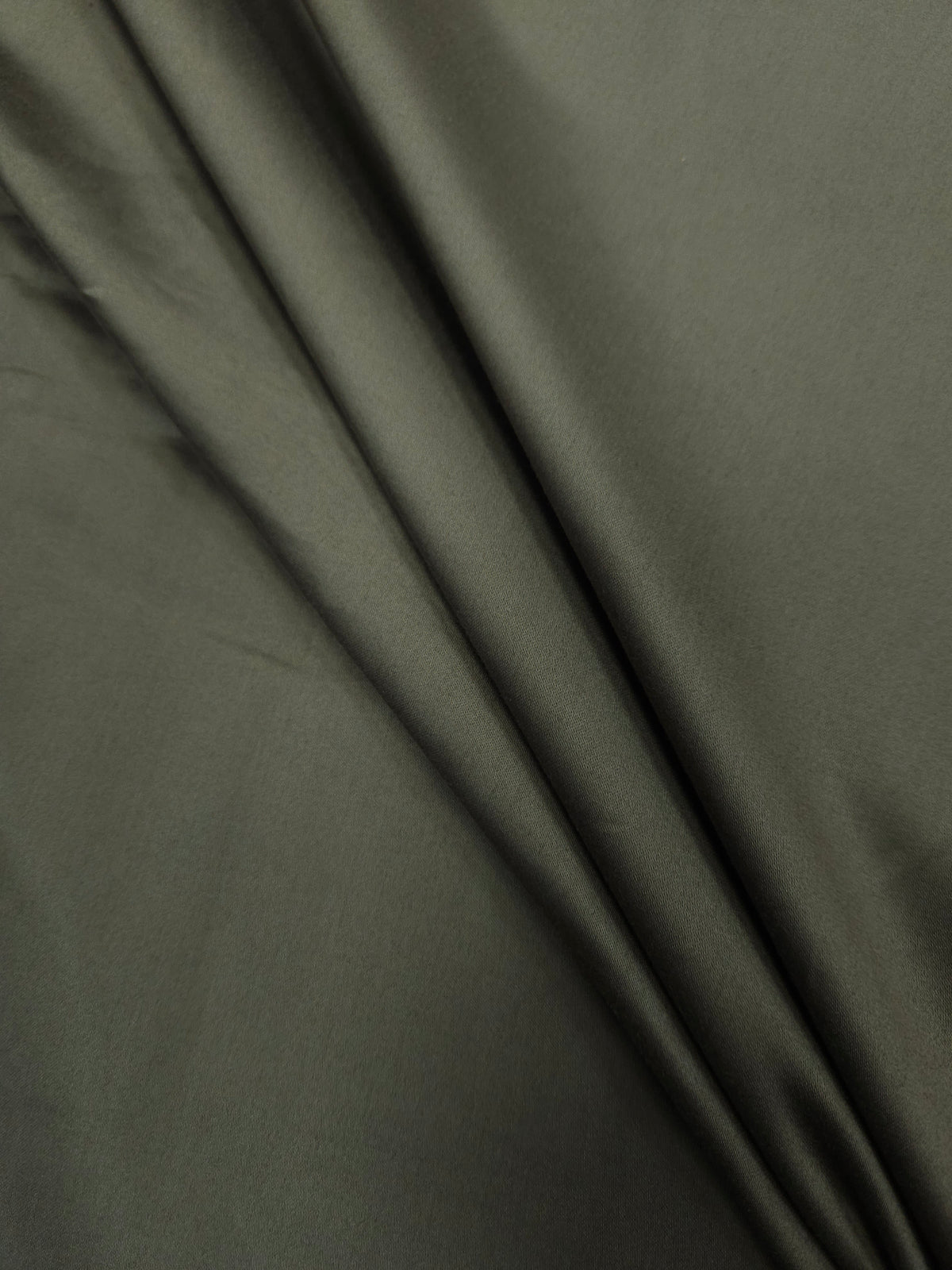 Dark Olive Green Colour Cotton Poplin Lycra Fabric | 56 Inch Width