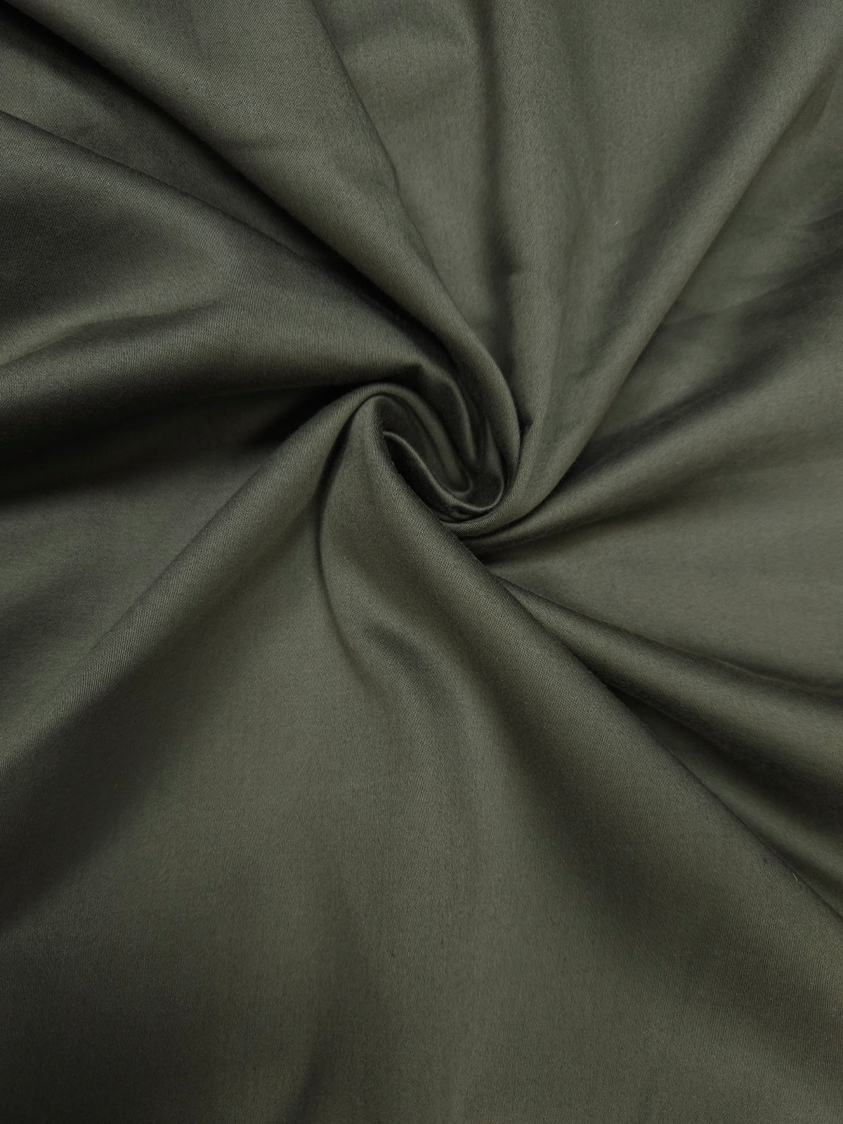 Dark Olive Green Colour Cotton Poplin Lycra Fabric | 56 Inch Width