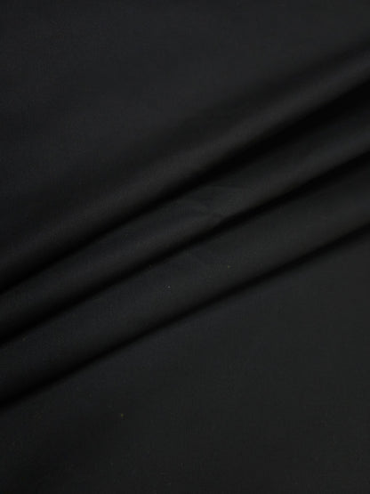 Black Colour Cotton Poplin Lycra Fabric | 56 Inch Width