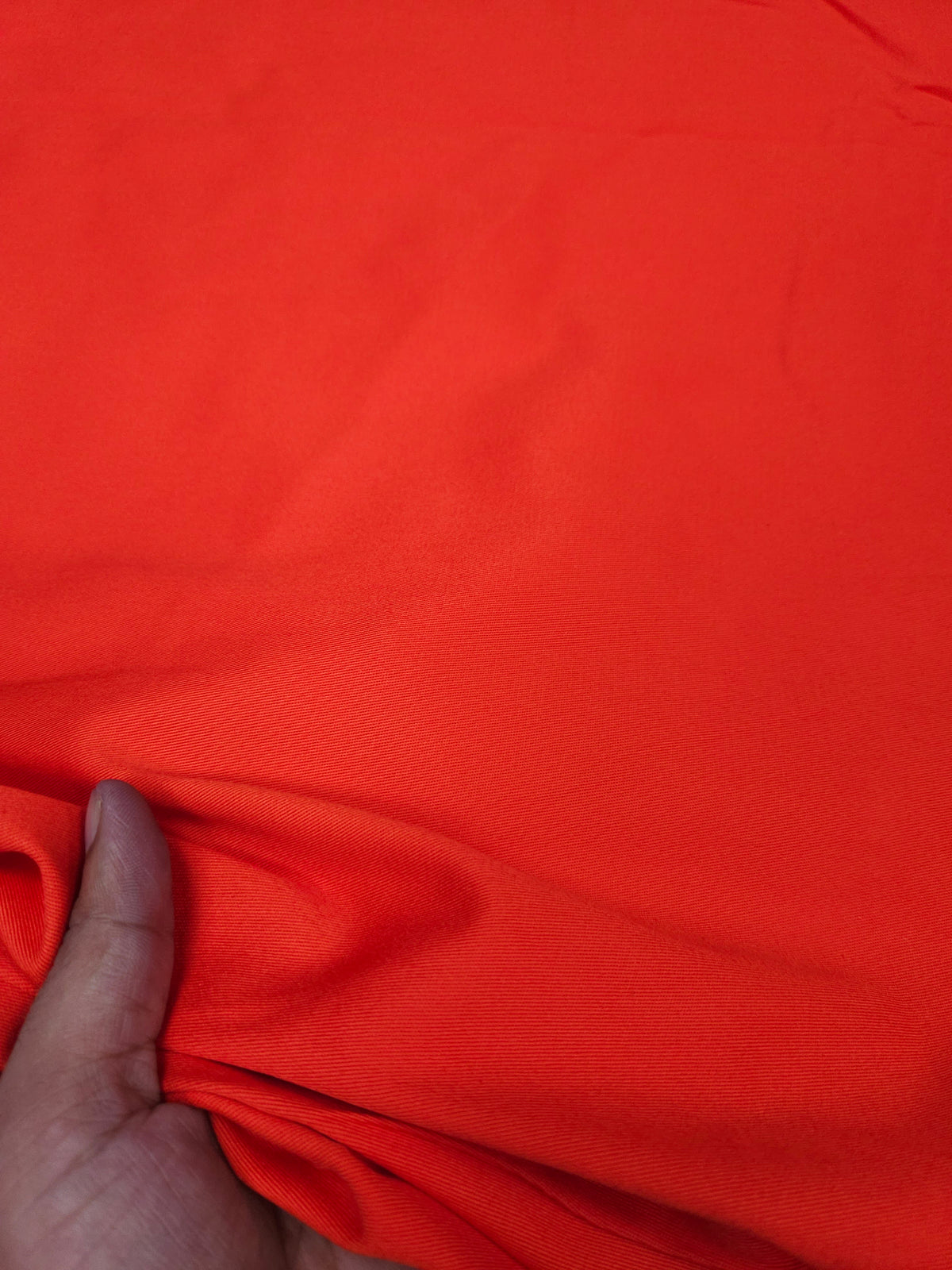 Orange Cotton Poplin Lycra Fabric | 56 Inch Width
