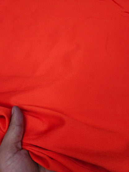 Orange Cotton Poplin Lycra Fabric | 56 Inch Width