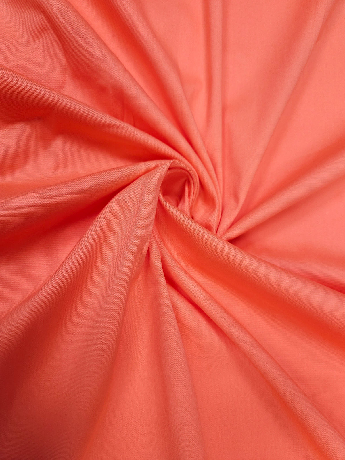Peach Color Cotton Poplin Lycra Fabric | 56 Inch Width