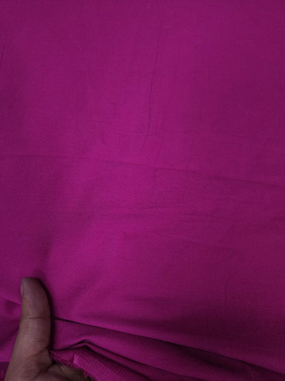 Wine Colour Cotton Poplin Lycra Fabric | 56 Inch Width