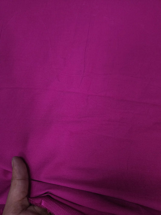 Wine Colour Cotton Poplin Lycra Fabric | 56 Inch Width