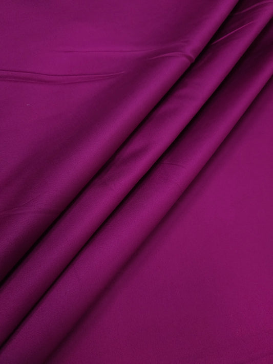 Wine Colour Cotton Poplin Lycra Fabric | 56 Inch Width