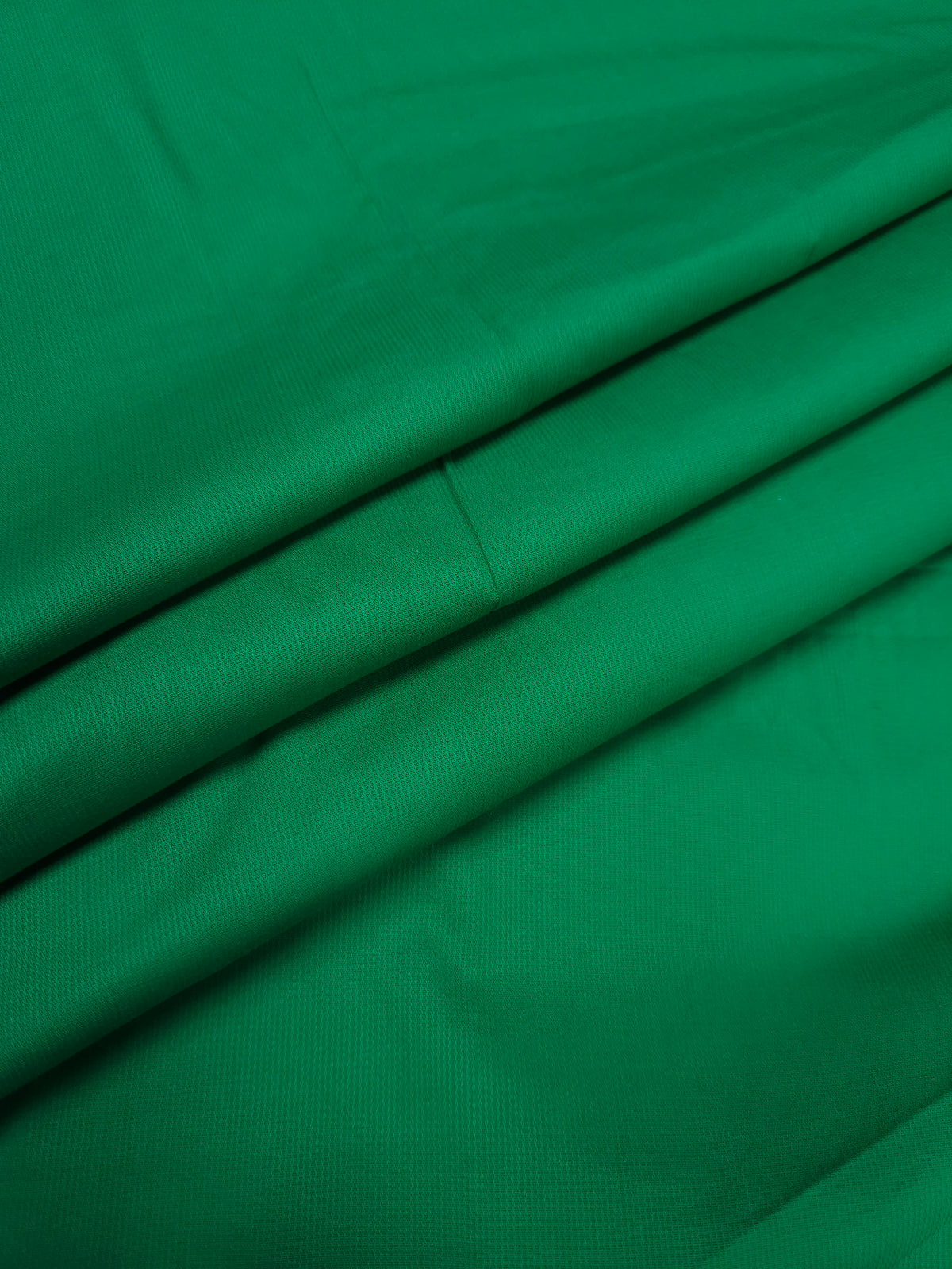 Deep Green Colour Cotton Poplin Lycra Fabric | 56 Inch Width