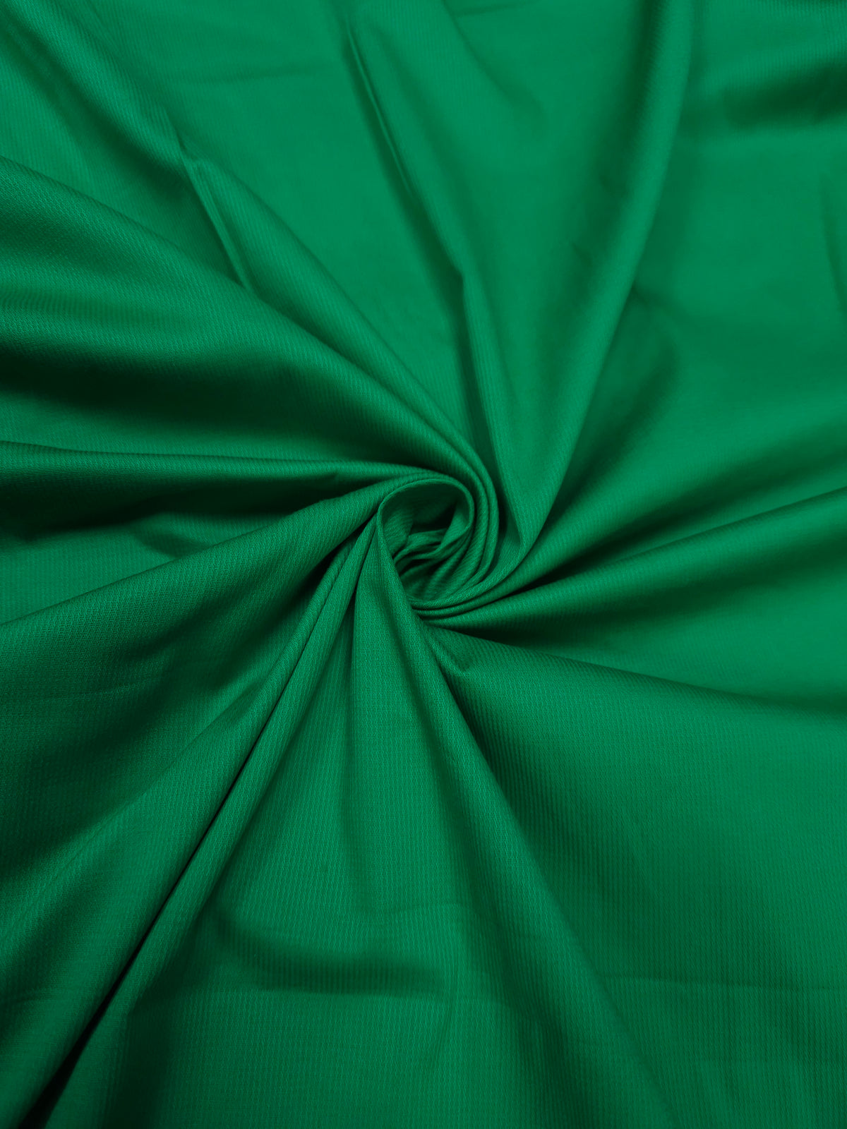 Deep Green Colour Cotton Poplin Lycra Fabric | 56 Inch Width