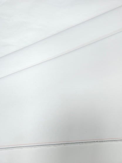 White Colour Dyeable Cotton Poplin Lycra Fabric | 56 Inch Width