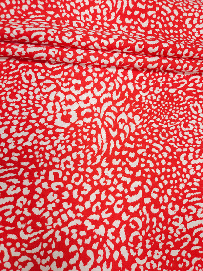 Red Wild Animal Print Rayon
