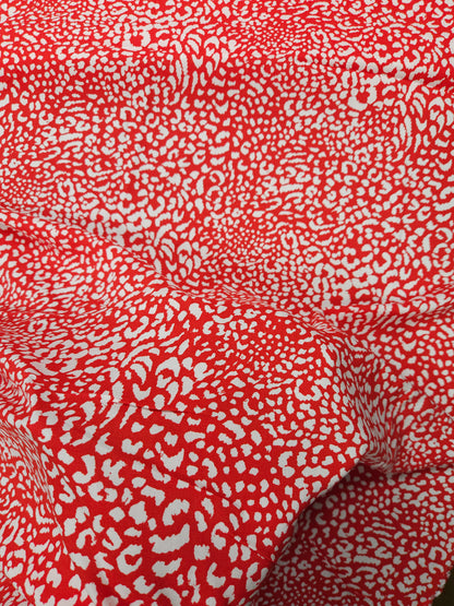 Red Wild Animal Print Rayon