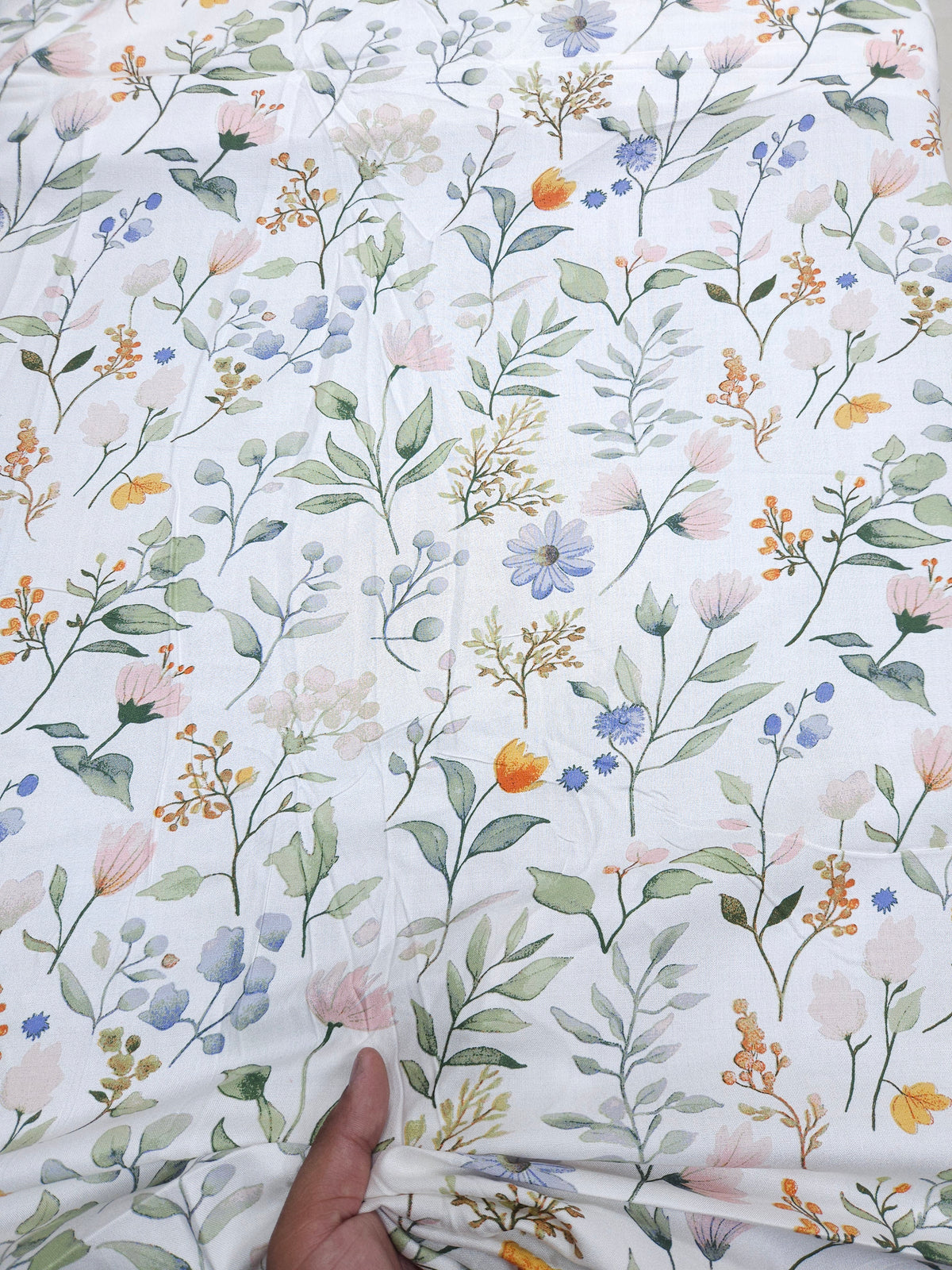 Pastel Floral Printed Modal Rayon Fabric – 60 Inch Width
