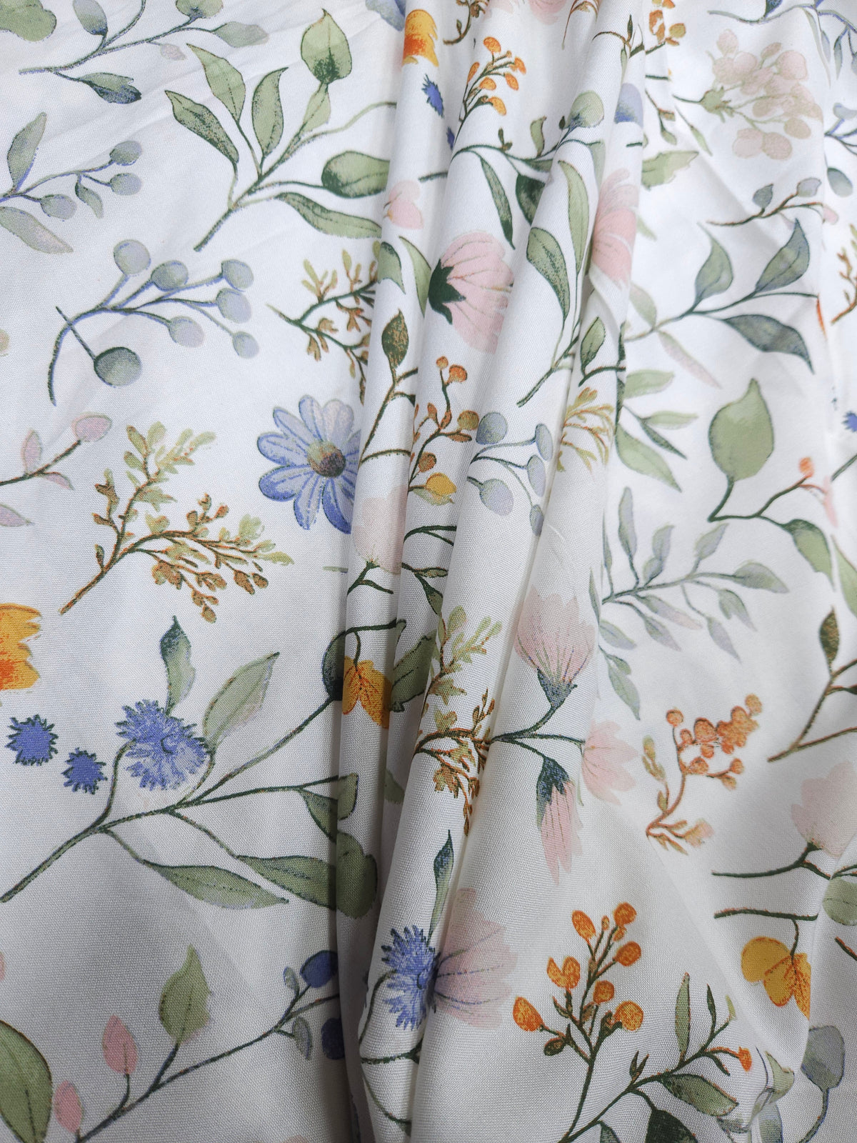 Pastel Floral Printed Modal Rayon Fabric – 60 Inch Width