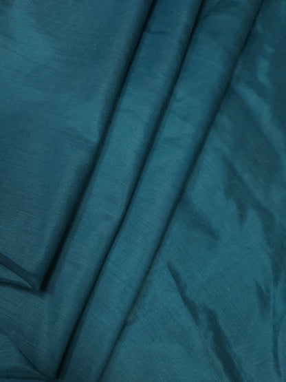 Teal Blue Cotton Bandhani Print Embroidered Suit Set with Muslin Dupatta