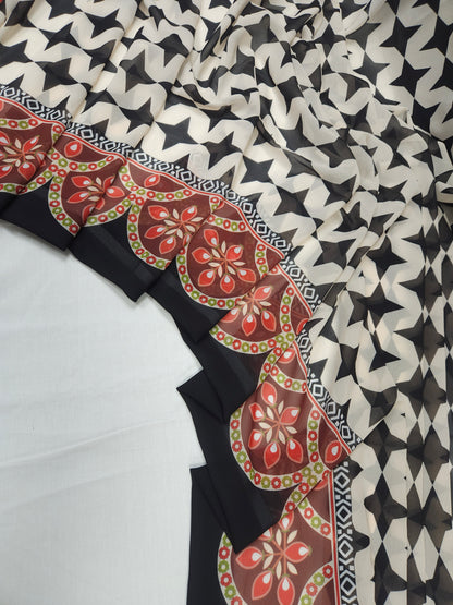 Armani Satin Farshi Salwar 3-Piece Suit Set with Digital Print Poly Georgette Dupatta