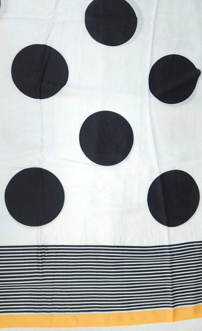 Black & White Armani Satin Farshi Salwar Suit Set with Digital Print Poly Georgette Dupatta