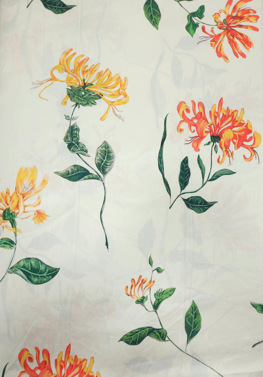 Sunset Bloom Armani Satin Fabric