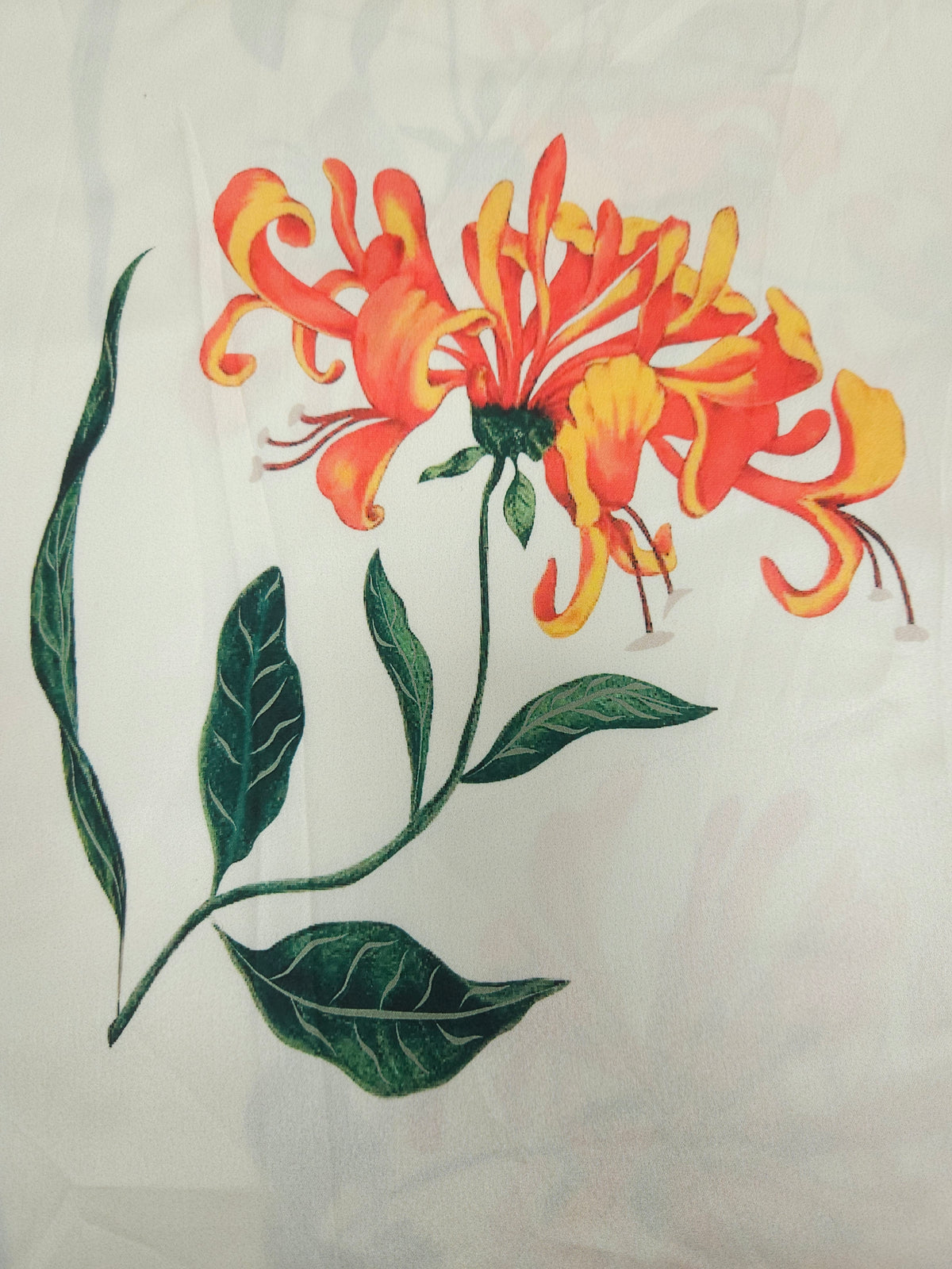 Sunset Bloom Armani Satin Fabric