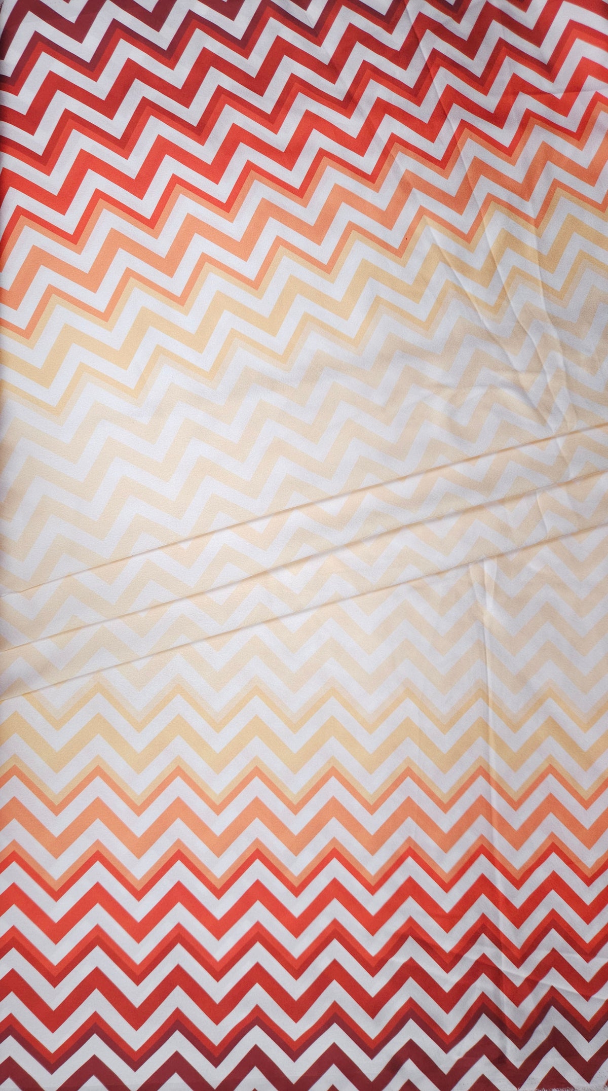 Zig-Zag Printed Armani Satin Fabric